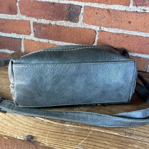 BOC Born Concept Gray Crossbody Shoulder Bag Braided Detail - Picture 5 of 9